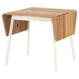 Bamboo Drop-Leaf Folding Utility Table