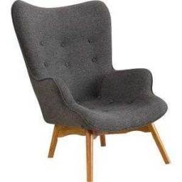 Charcoal Grey Wingback Lounge Chair