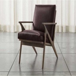 Dark Burgundy Mid-Century Armchair