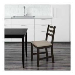 Dark Wood Ladderback Dining Chair
