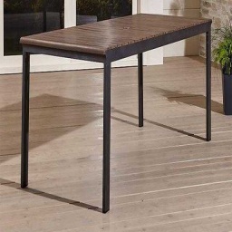 Glass Top End Table with Sculptural Wood Base