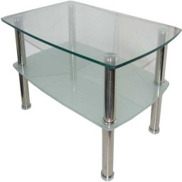 Modern Glass & Chrome Coffee Table