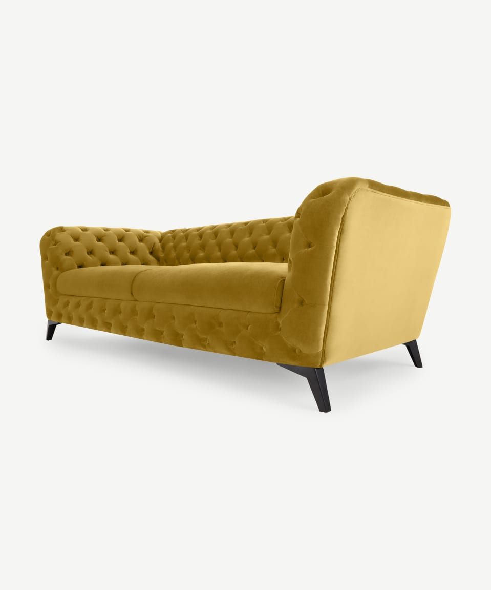 Modernist Boucle Curved Sofa