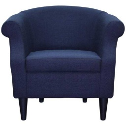 Navy Blue Fabric Tub Chair