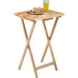 Portable Folding Bamboo TV Snack Table