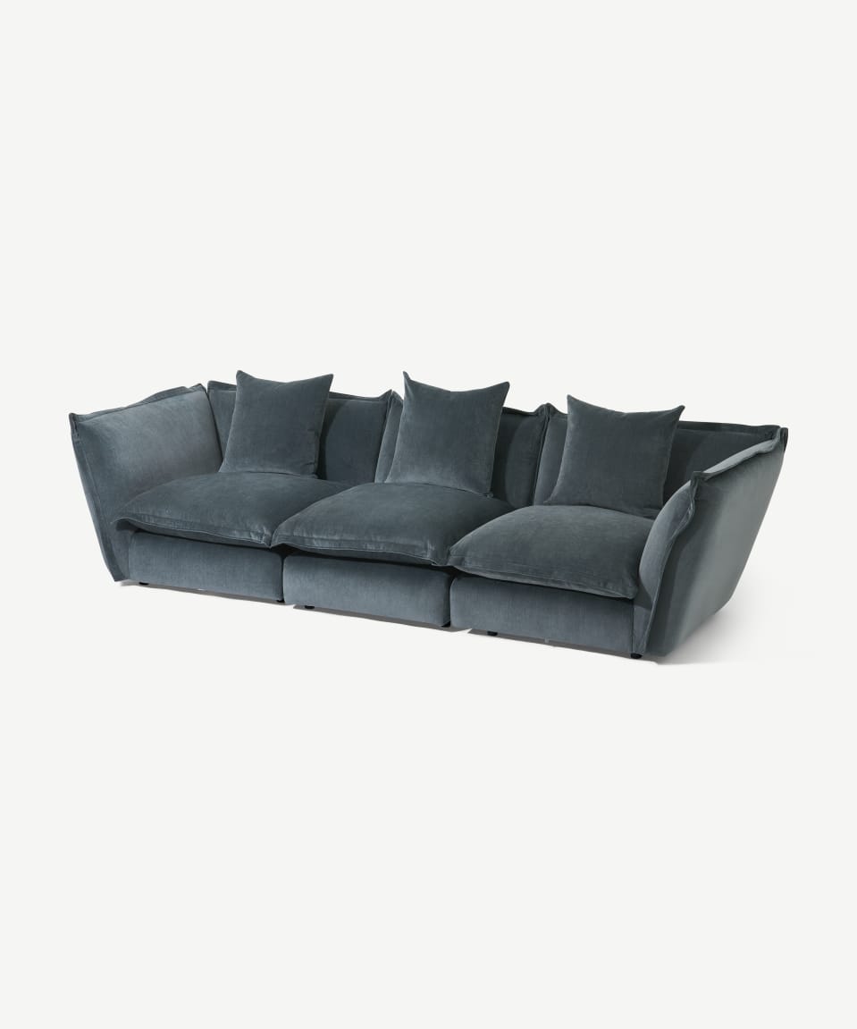 Rustic Leather Reclining Sofa