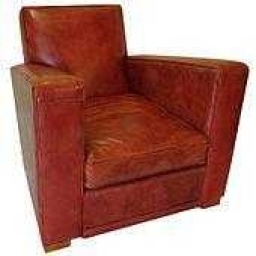 Rustic Red Leather Armchair