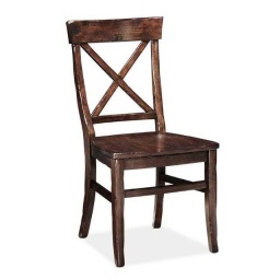 Rustic Wood X-Back Dining Chair