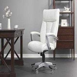 White Leather Executive Office Chair