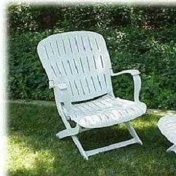 White Plastic Patio Chair
